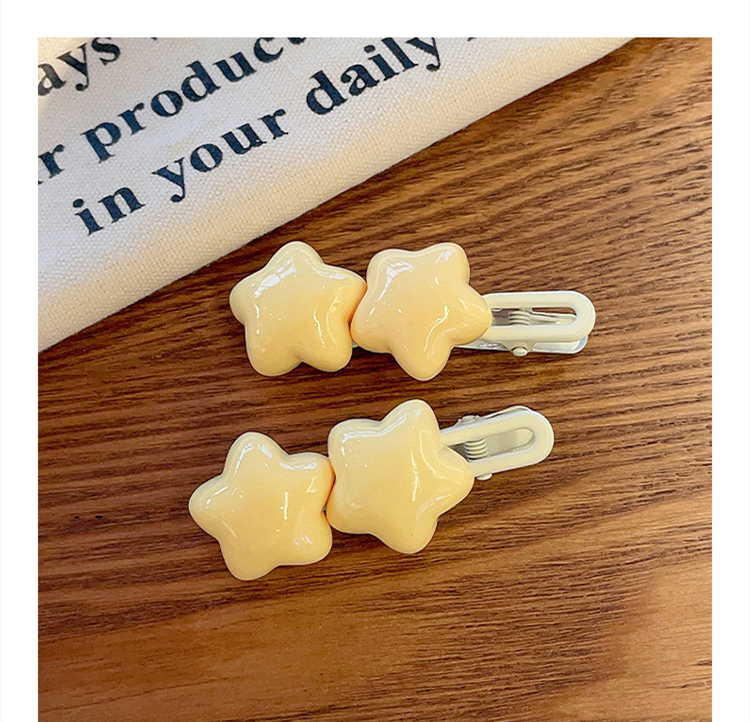 Yellow Fat Star Hair Clip - Image 4