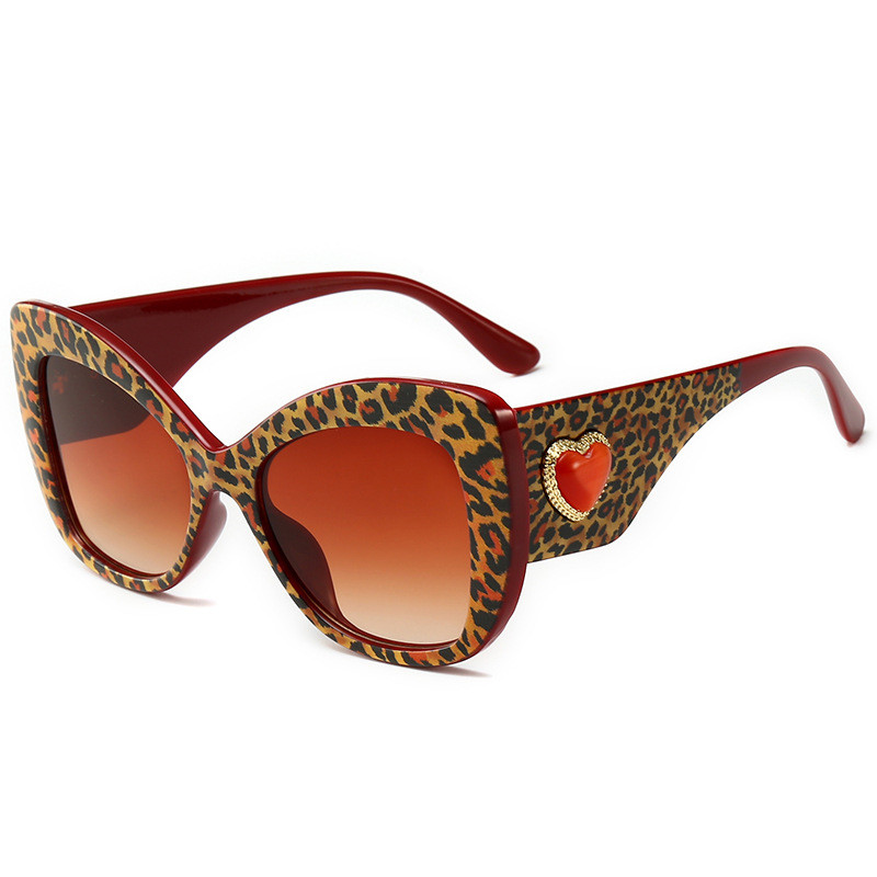 Title 1, Leopard Print Trendy Big Frame Sunglasses, Pers...