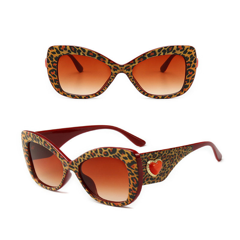 Title 4, Leopard Print Trendy Big Frame Sunglasses, Pers...