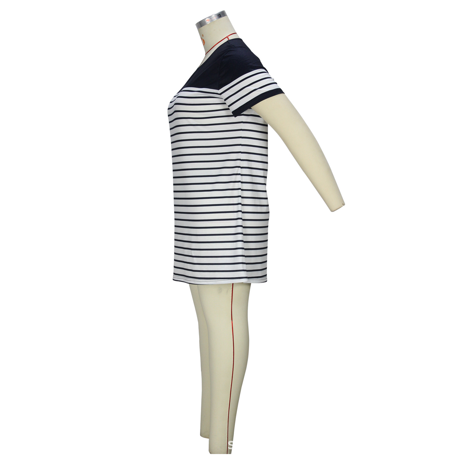 Title 4, Simple Casual Style Classic Striped Regular Rou...