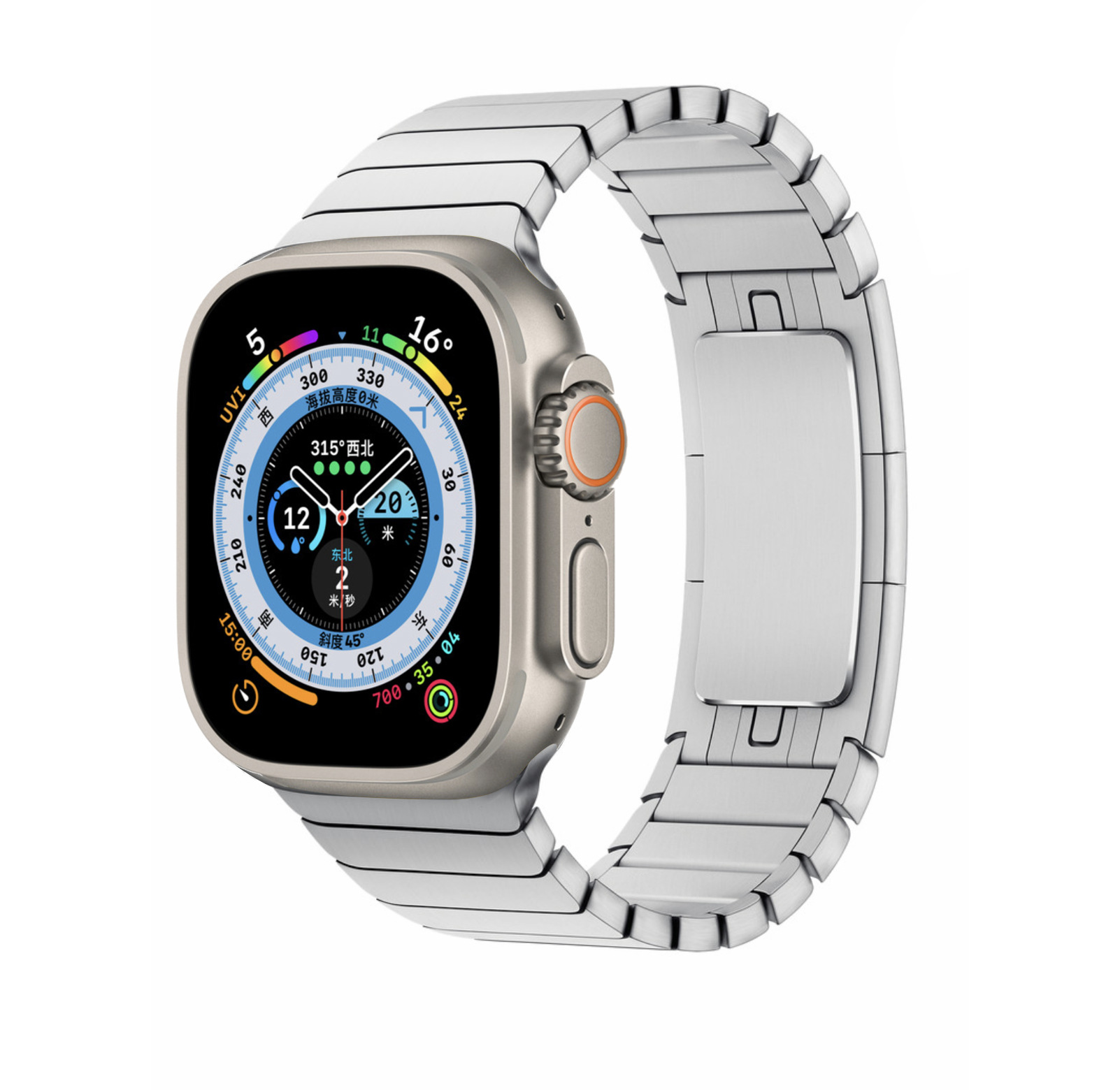 Title 3, Fivela de arco IWatch metal Smartwatch 8 pulsei...