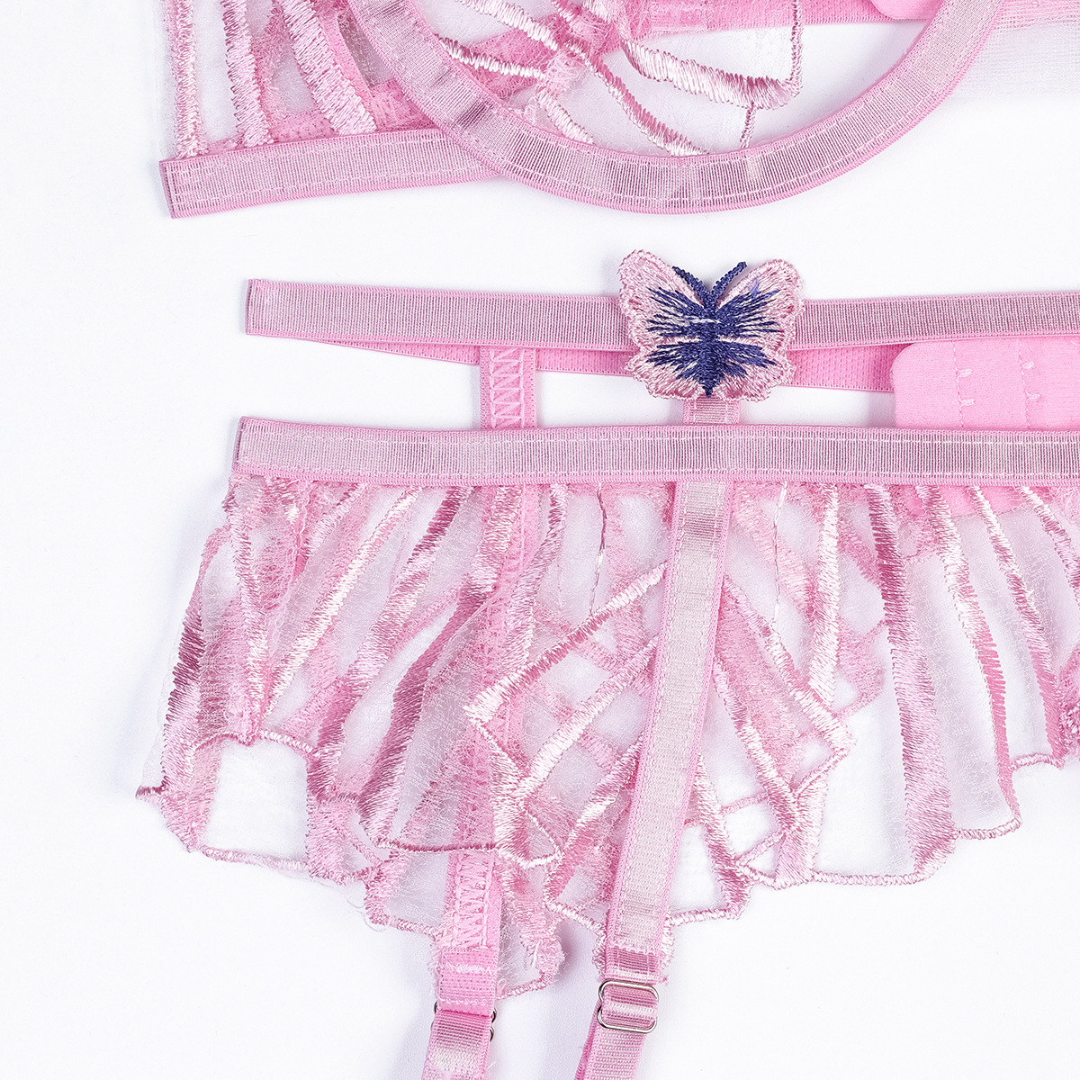 Title 4, Butterfly Patch Underwear Three-piece Set