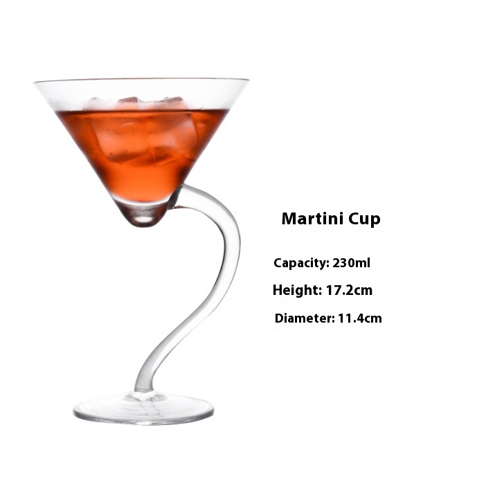 Title 1, Crystal Cocktail Glass Matini Triangle Cup