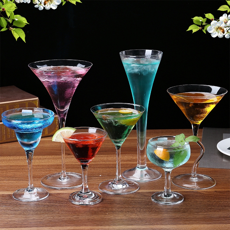 Title 3, Crystal Cocktail Glass Matini Triangle Cup