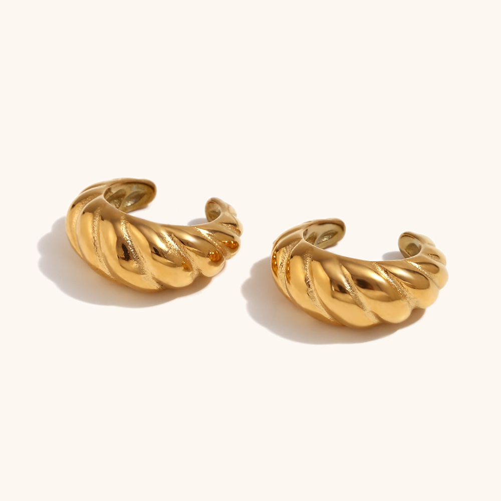 Title 6, Croissant Mini Ear Clip Gold-plated Personality...