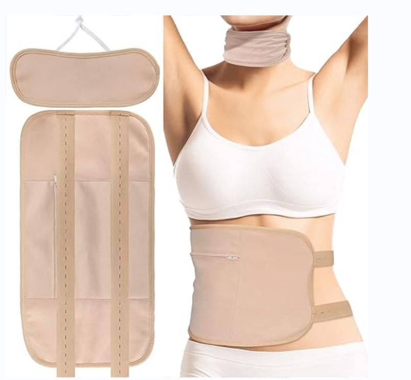 Castor Oil Pack Wrap Set with Strap. Made of 100% Organic cotton that is extra soft on the skin and hypoallergenic for the most sensitive skin types.The castor oil pack must be tightly woven to ensure the castor oil absorbs into your skin, not only the ca