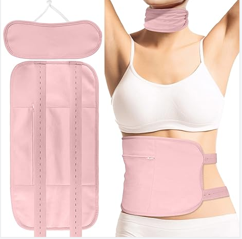 Castor Oil Pack Wrap Set with Strap. Made of 100% Organic cotton that is extra soft on the skin and hypoallergenic for the most sensitive skin types.The castor oil pack must be tightly woven to ensure the castor oil absorbs into your skin, not only the ca