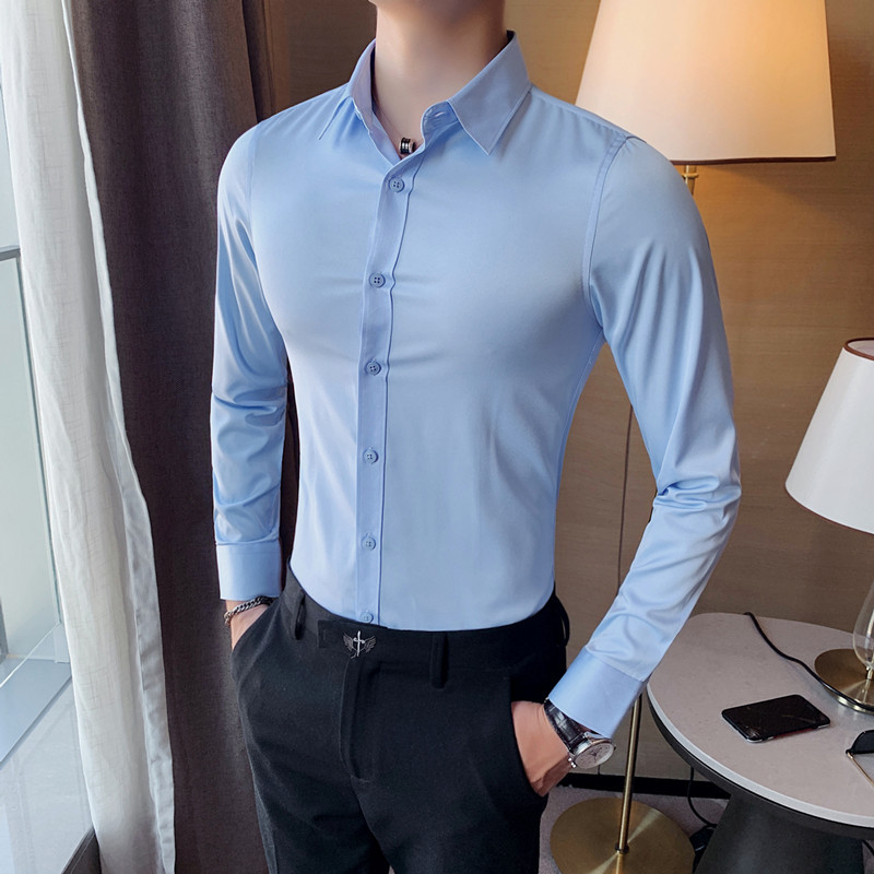 Title 7, Chemise homme manches longues couleur unie coup...