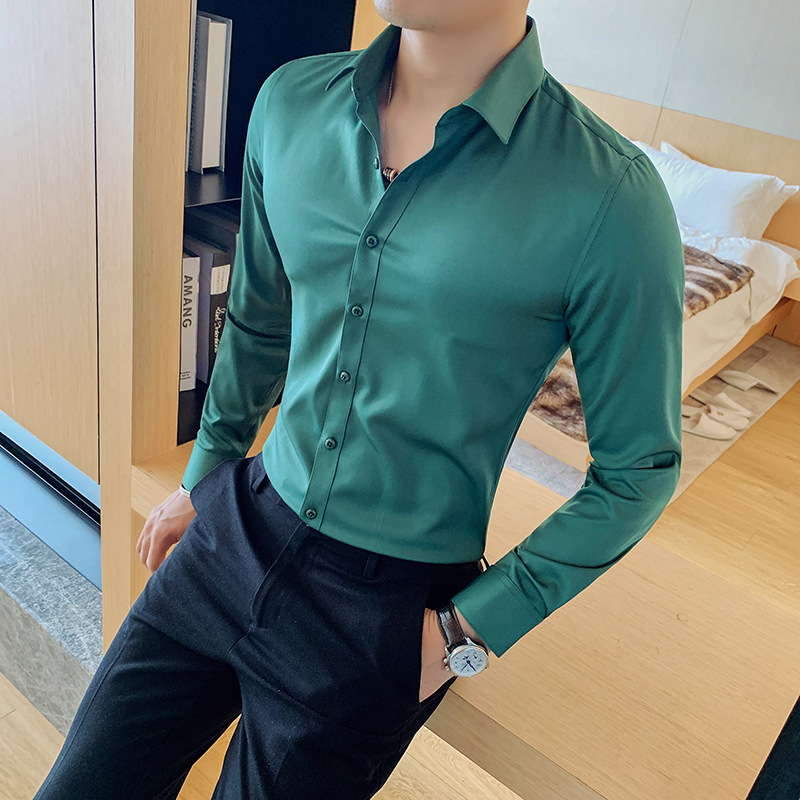 Title 9, Chemise homme manches longues couleur unie coup...