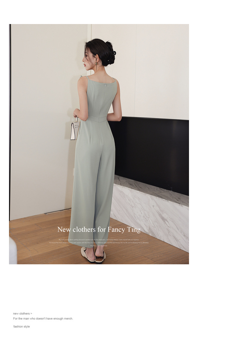 Title 3, Retro Boat Neck Slim High Waist Jumpsuit Wide L...