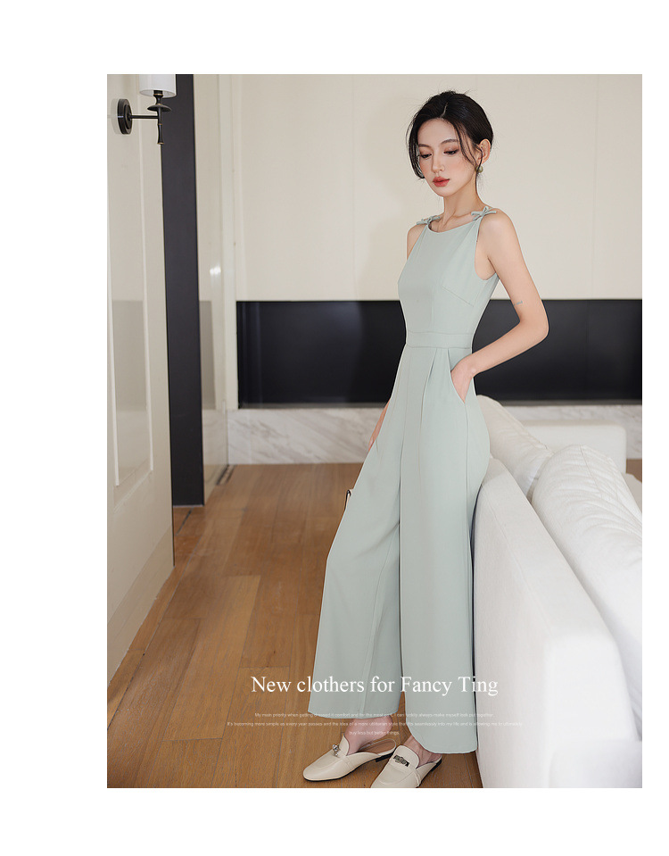 Title 14, Retro Boat Neck Slim High Waist Jumpsuit Wide L...