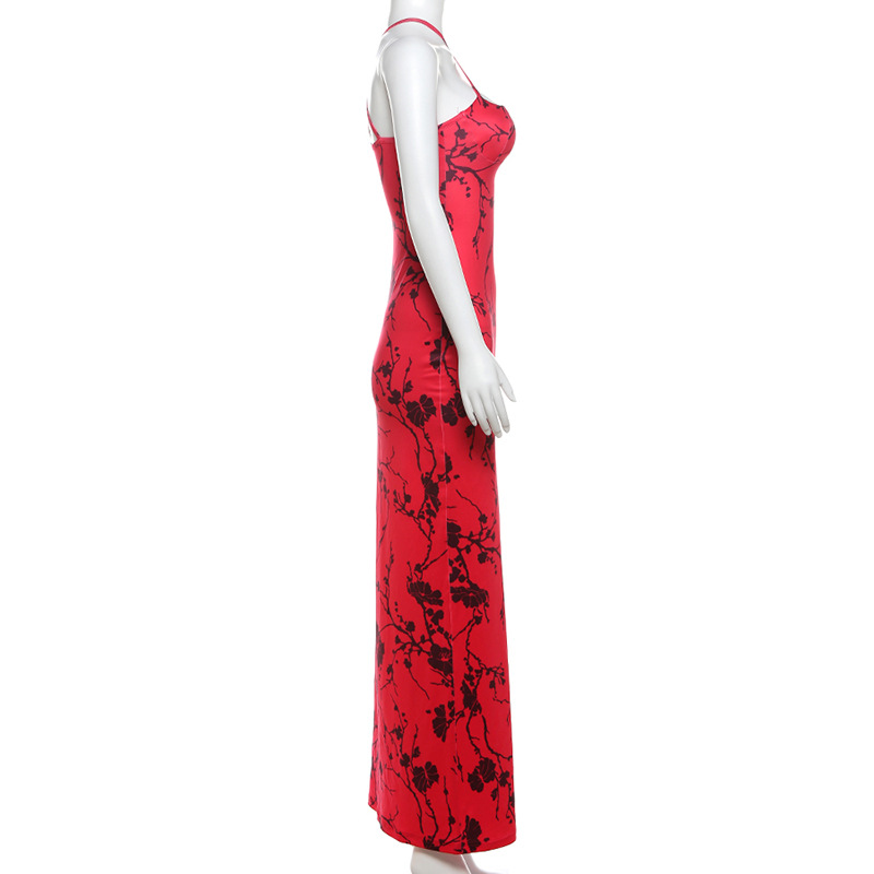 Title 7, Damenkleid mit Retro-Print, elegante, schmale P...