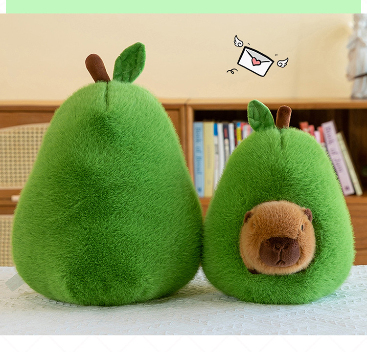 Capybara Plushy Toy Kawaii Avocado