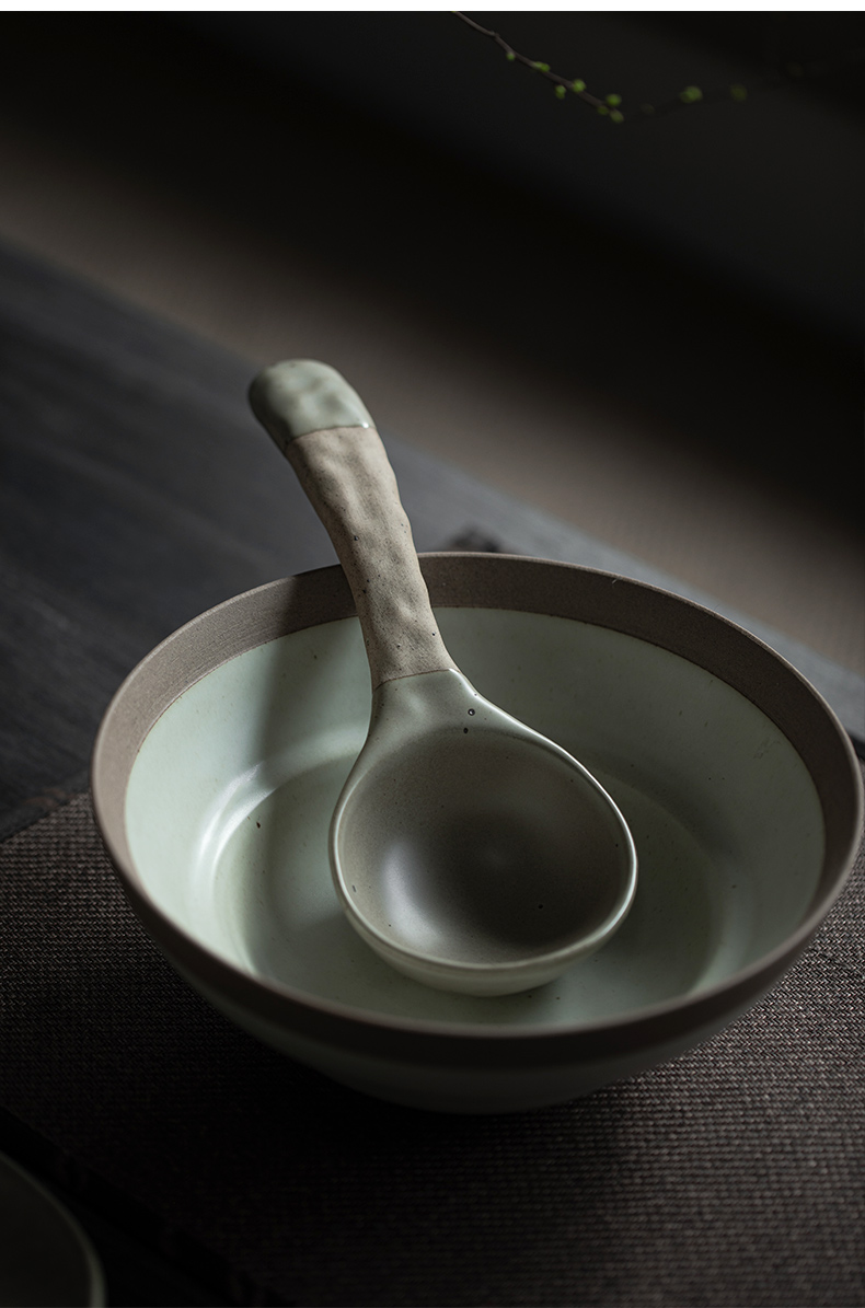 Title 5, Stoneware Soup Spoon Household Coffee Spoon