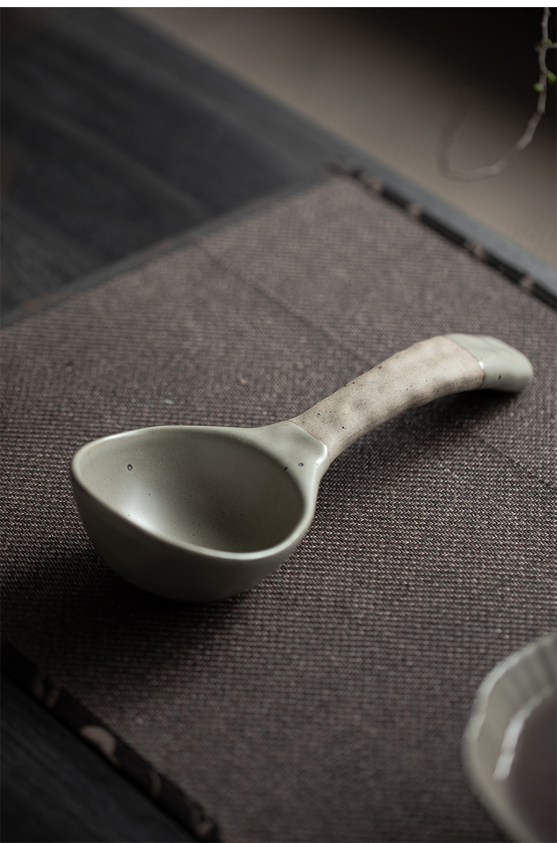 Title 6, Stoneware Soup Spoon Household Coffee Spoon