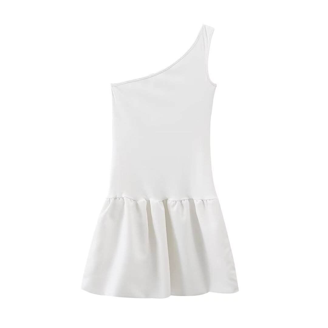 Title 5, Puffy Princess Skirt Shoulder Stitching Mini Dress