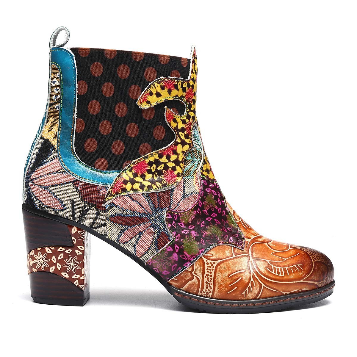 Title 3, Bottines courtes femme artisanales en jacquard ...