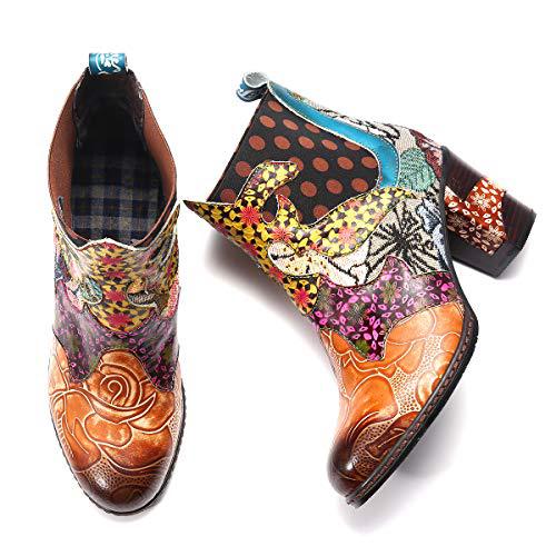 Title 5, Bottines courtes femme artisanales en jacquard ...