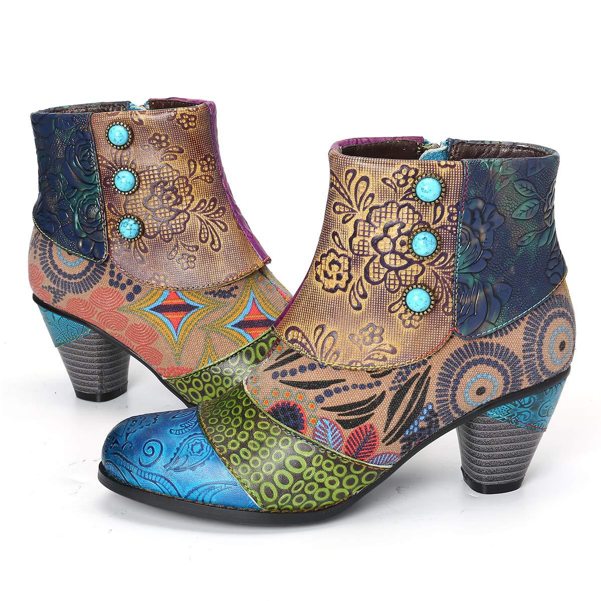 Title 11, Bottines courtes femme artisanales en jacquard ...