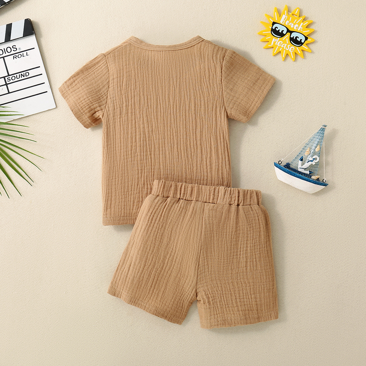 Title 15, Babys mehrfarbiges Kurzarm-T-Shirt Shorts Set,...