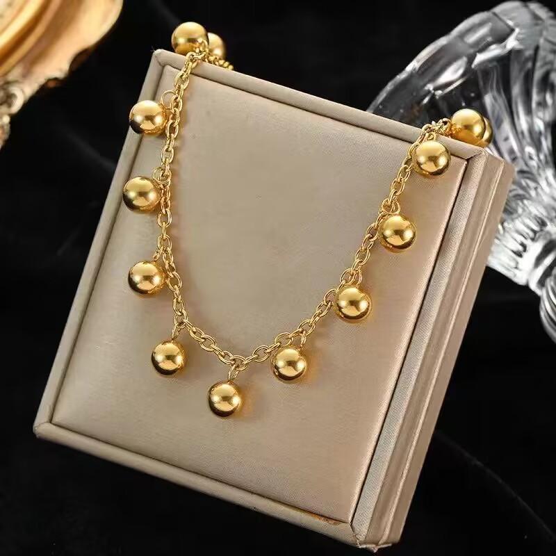 Title 3, Womens Alloy Necklace Simple Plastic Ball Neck...