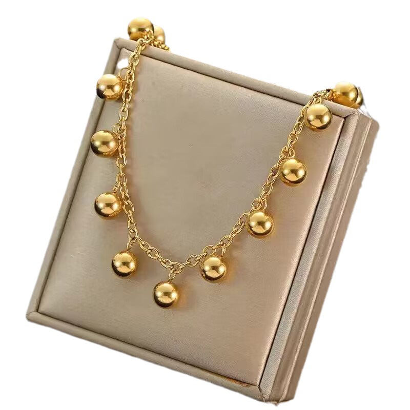 Title 5, Womens Alloy Necklace Simple Plastic Ball Neck...