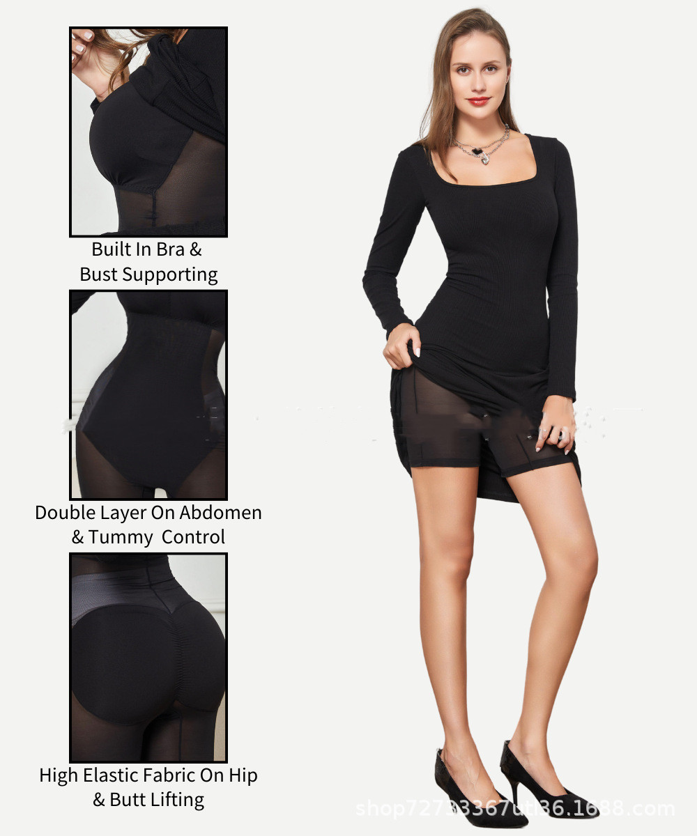 Shaping Bodycon Dress – Smooth Belly, Streamlined Lines, XS–3XL