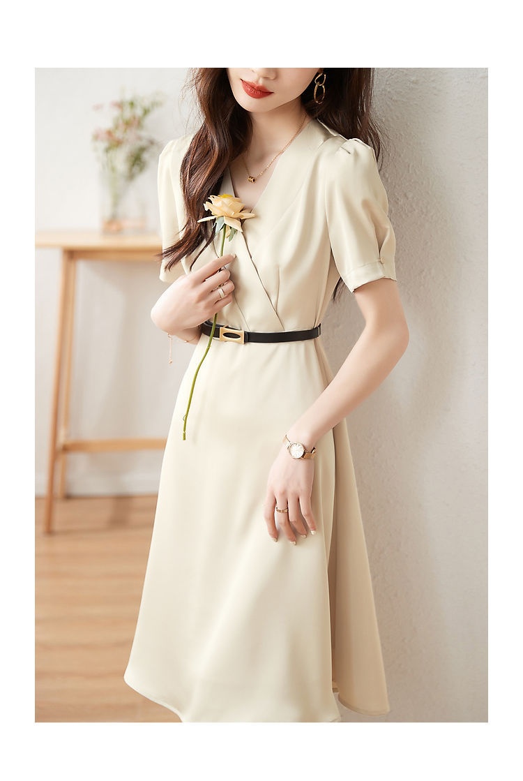 Title 5, Commuting Elegant Lady Comfortable Slimming Dress