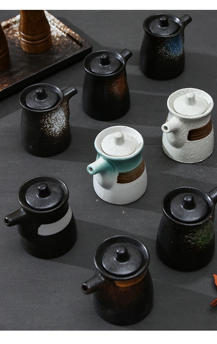 Title 4, Ceramic Cruet Soy Sauce Bottle Creative Japanes...