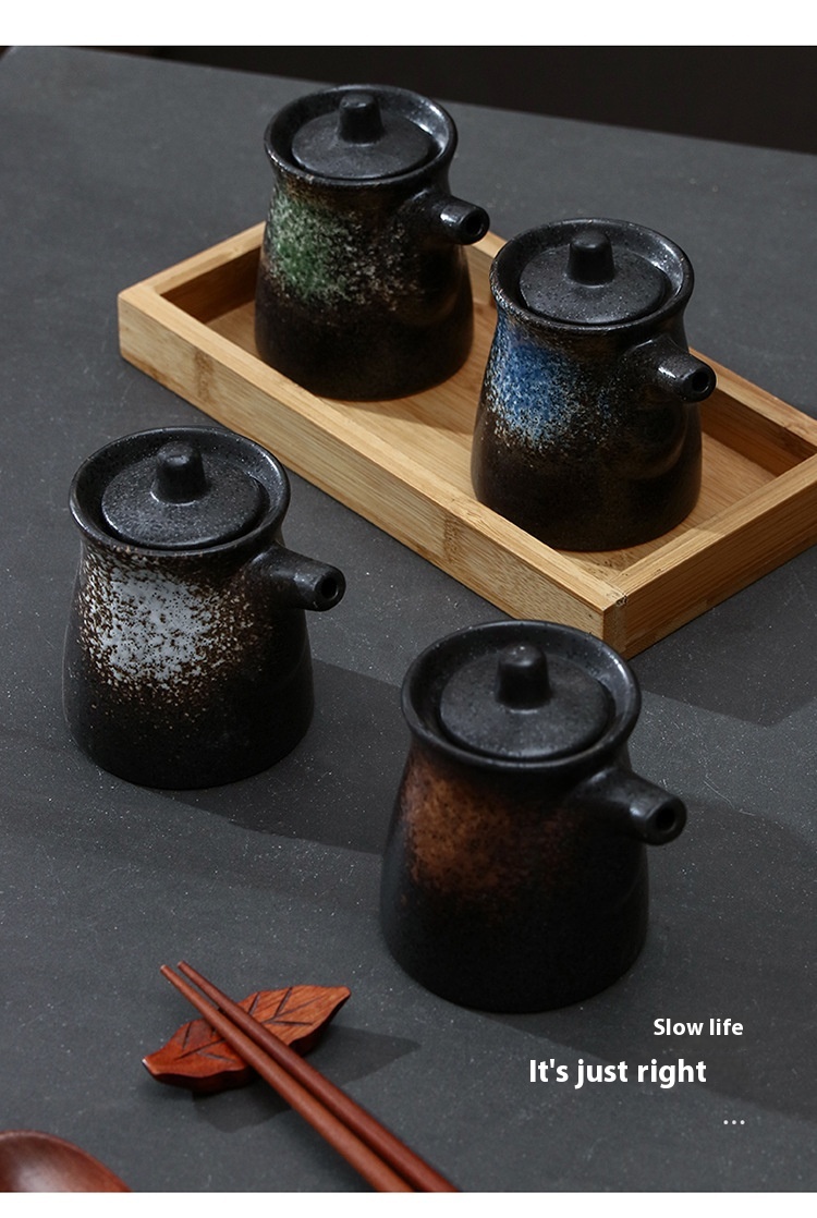 Title 8, Ceramic Cruet Soy Sauce Bottle Creative Japanes...