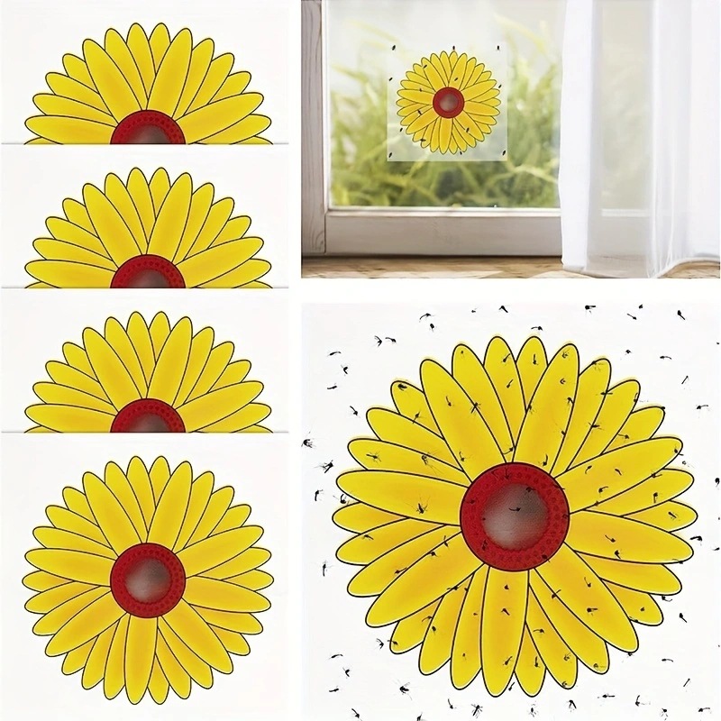 Title 3, Creative Transparent Window Flower Fly Stickers