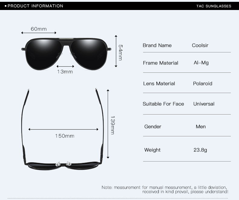 Title 1, Polarized Aluminium Magnesium Herren Sonnenbril...