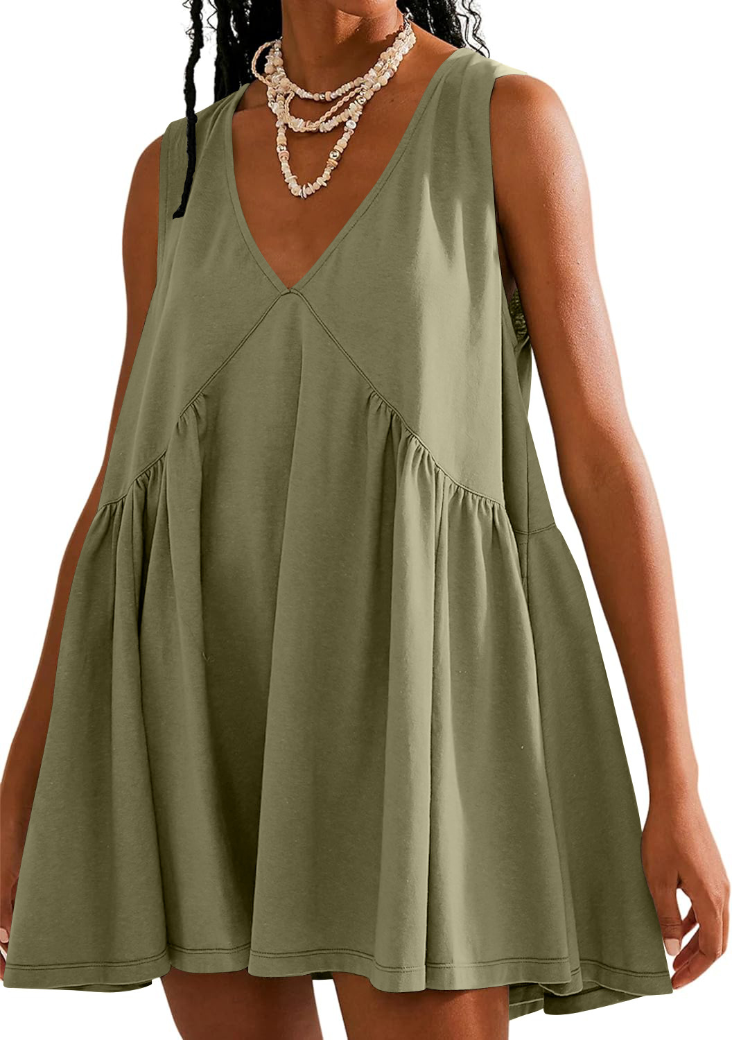 Title 9, Casual Vest Pocket Pleated Dress