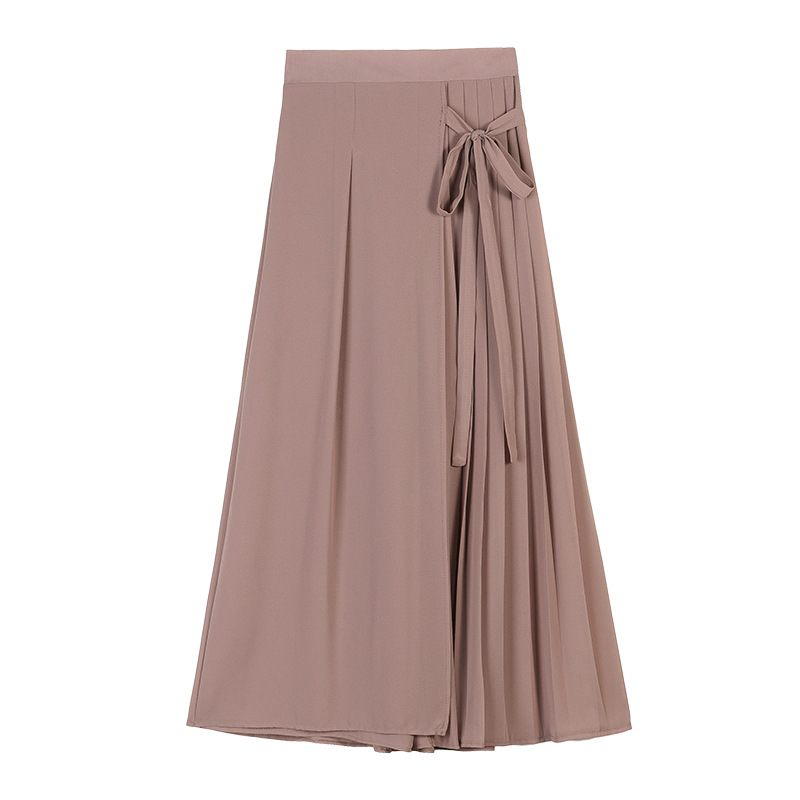 Title 11, Pleated chiffon cropped elastic waist casual pa...