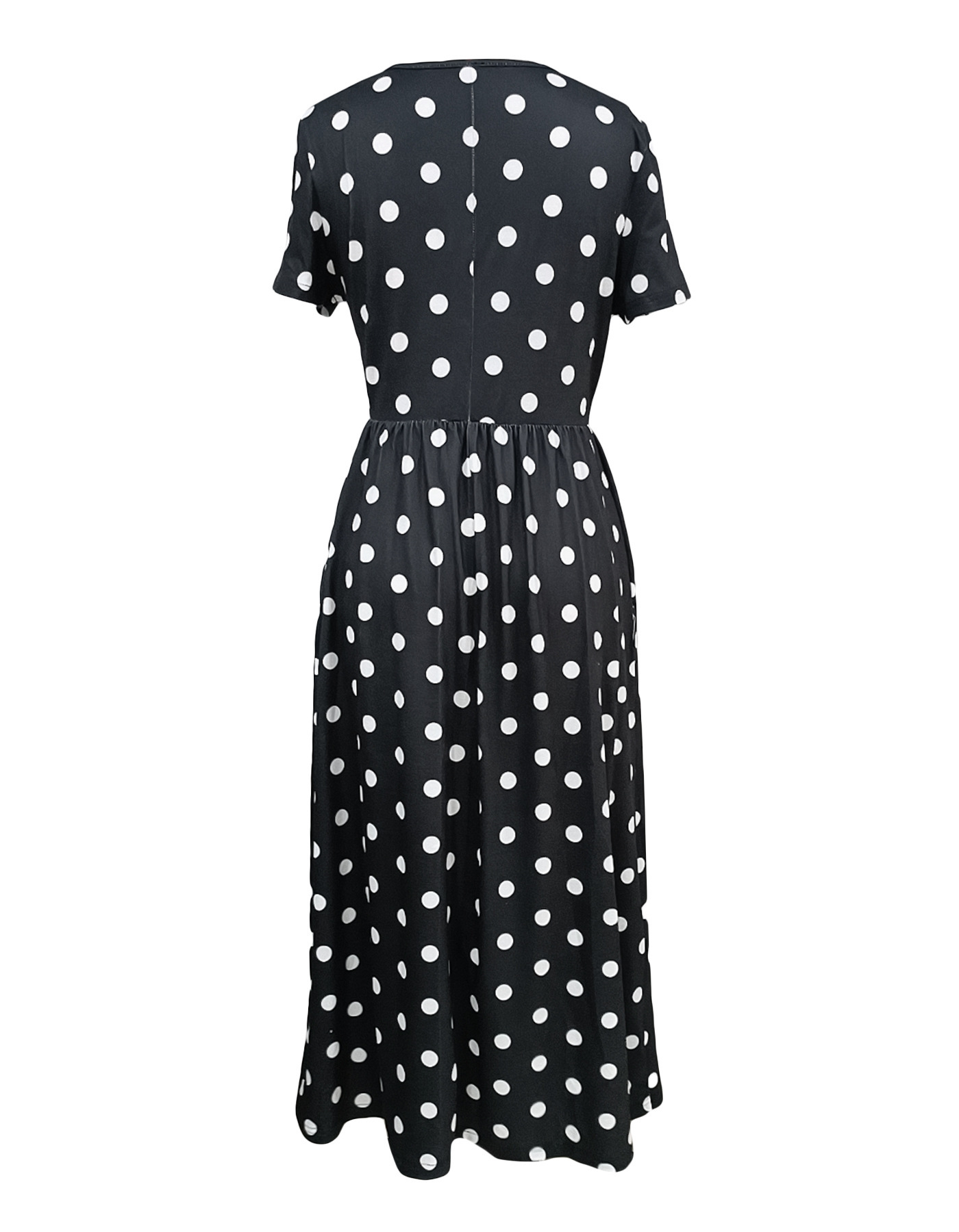 Title 5, Leisure And Elegant Polka Dot Round Neck Short ...