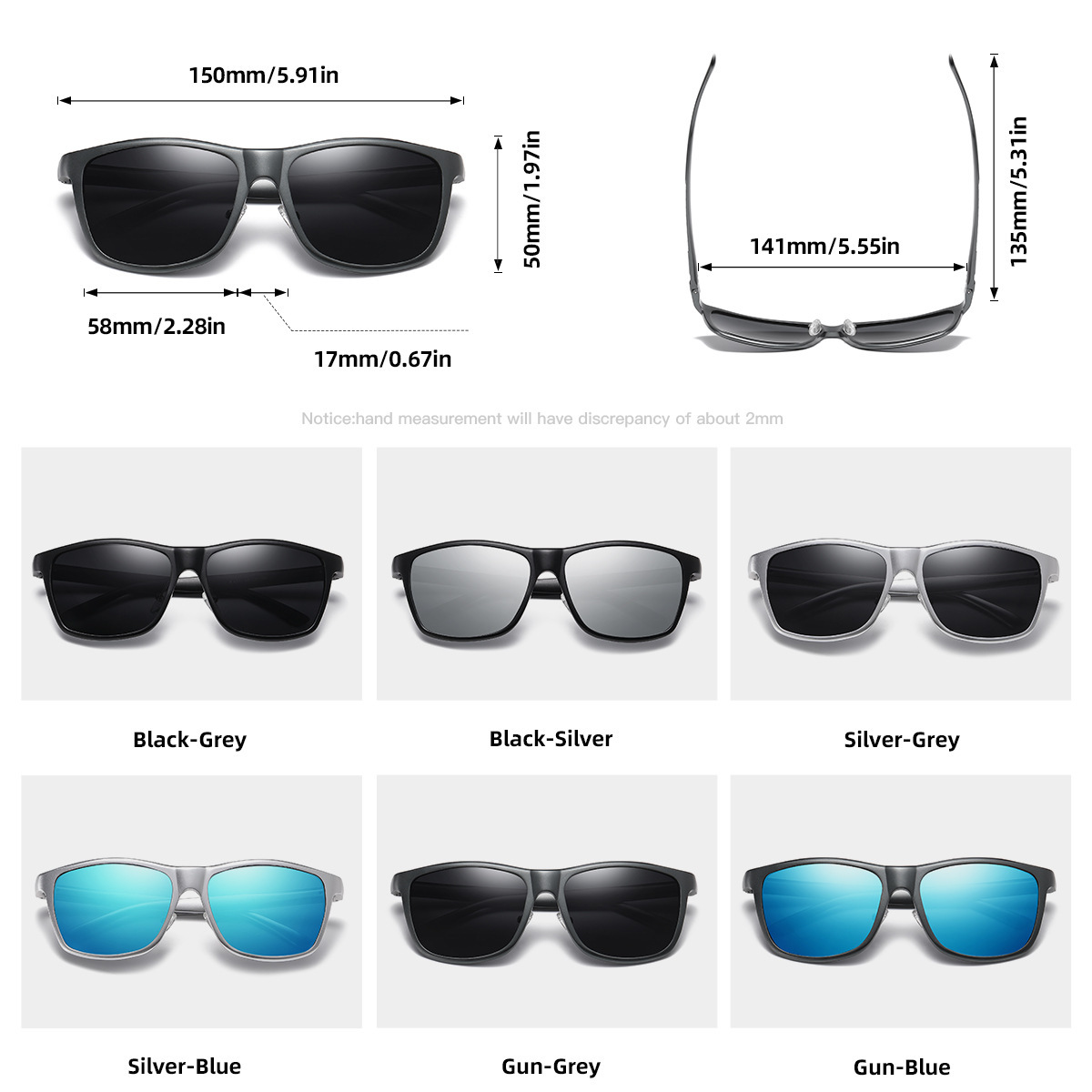 Title 1, Fashion Aluminum Magnesium Polarized Sunglasses