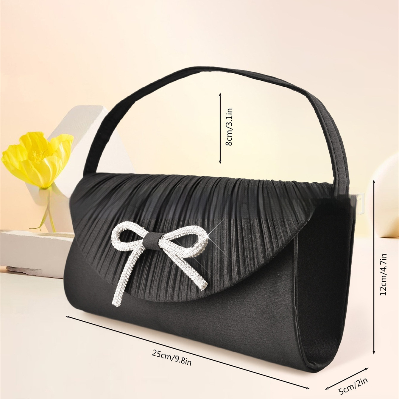 Women's Bowknot Dinner Bag - front view