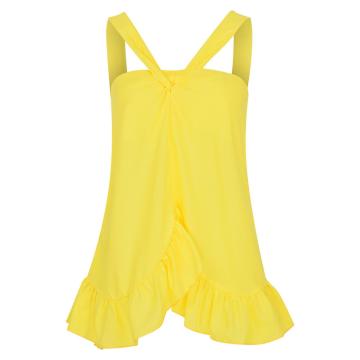 Women's Fashion Halter Ruffled Sleeveless Top