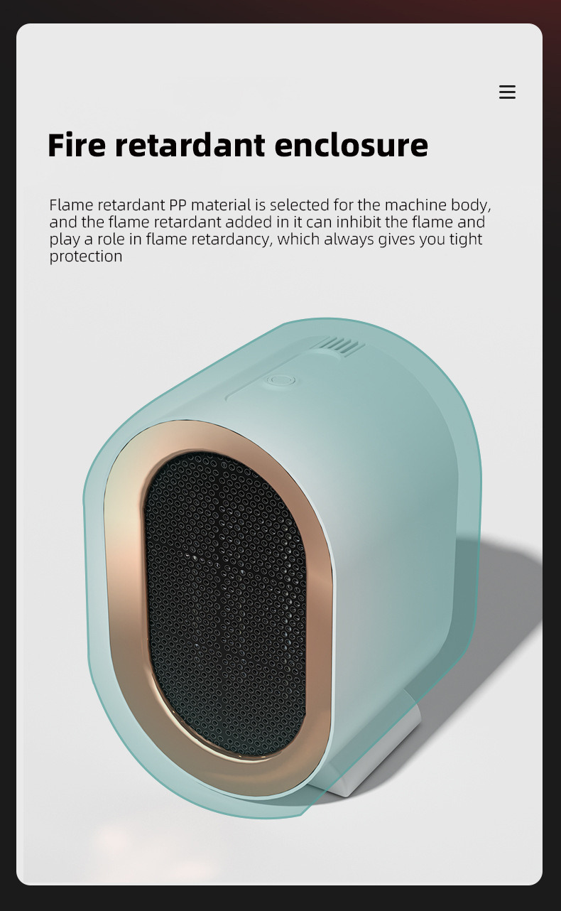 LYDARZ Ceramic Space Heater - Compact Design Detail