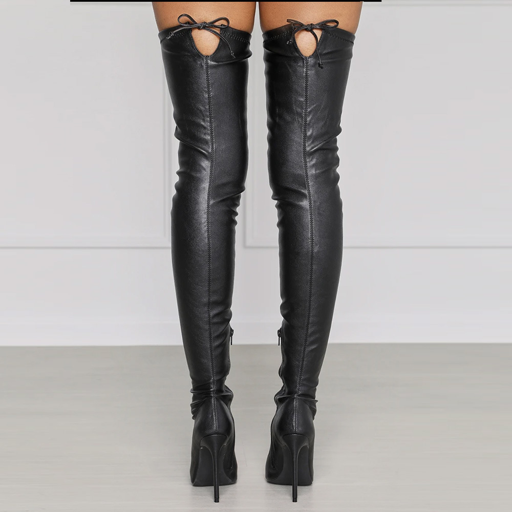 Title 3, New Sexy Pu Pointed Side Zipper High Stiletto H...