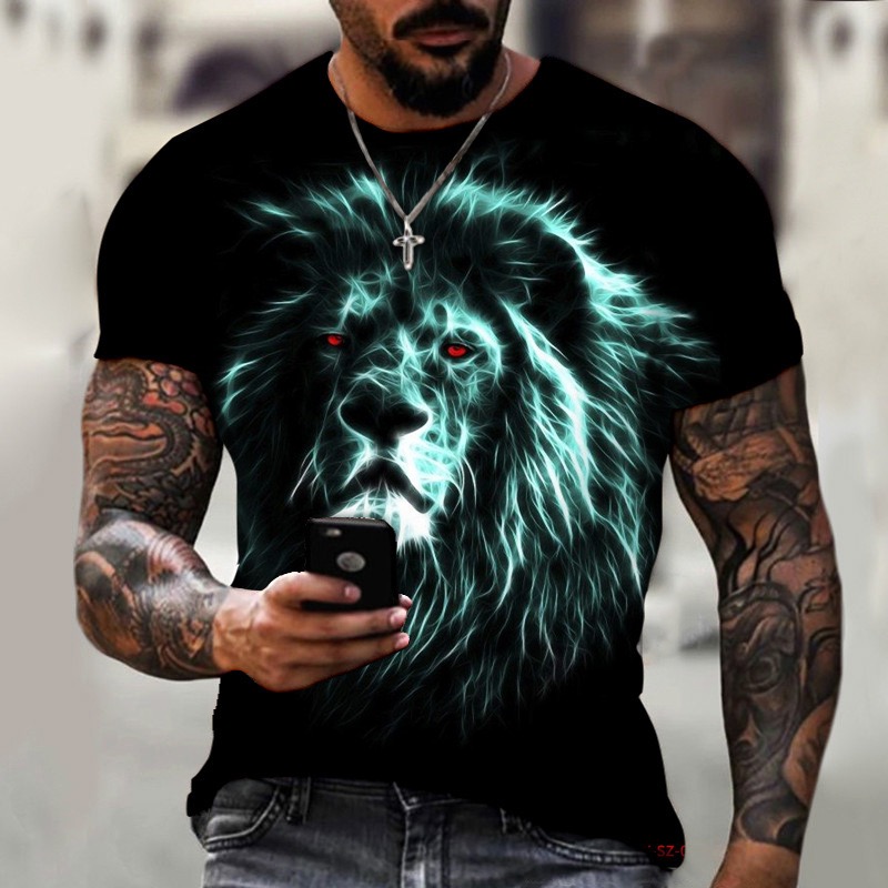 Title 5, Animal Beast Lion Zomer heren T-shirt