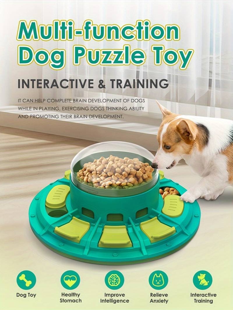 interactive dog puzzle toy for iq improvement and slow feeding suitable for all sizes nutritious diet friendly non electric plastic pet game details 0