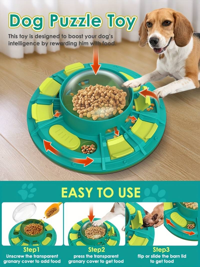 interactive dog puzzle toy for iq improvement and slow feeding suitable for all sizes nutritious diet friendly non electric plastic pet game details 2