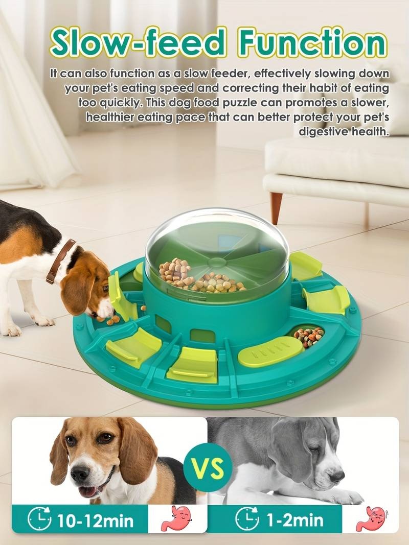 interactive dog puzzle toy for iq improvement and slow feeding suitable for all sizes nutritious diet friendly non electric plastic pet game details 4