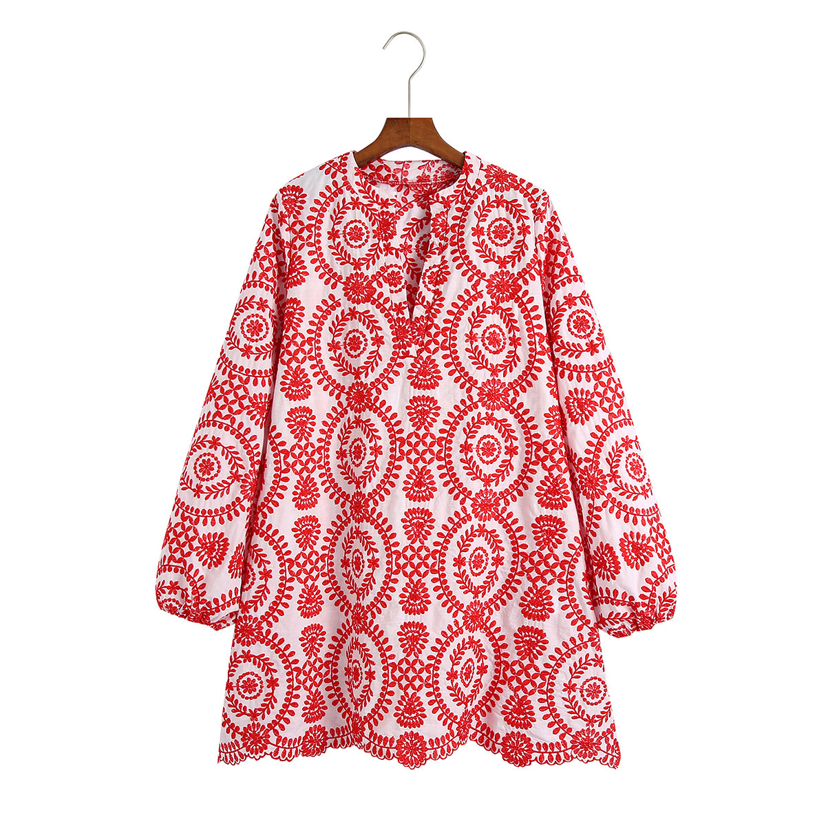 Title 9, New Long Sleeve Loose Embroidery Dress