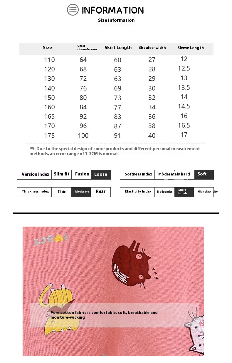 Title 1, Mittellanges Eltern-Kind-Nachthemd für Damen au...