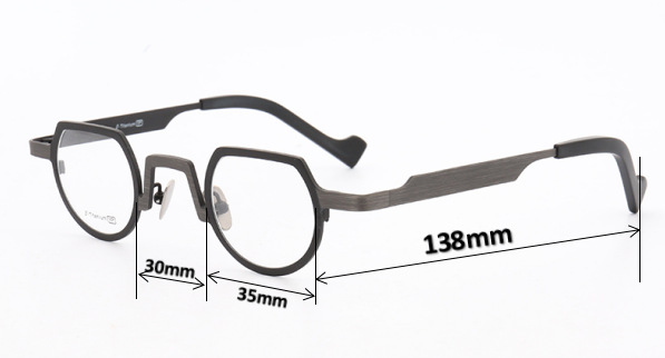 Title 2, Retro Ultra Light Pure Titanium Glasses Frame