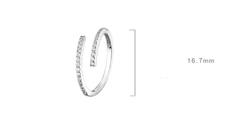 Title 1, Womens Temperament Sterling Silver Simple Ring...