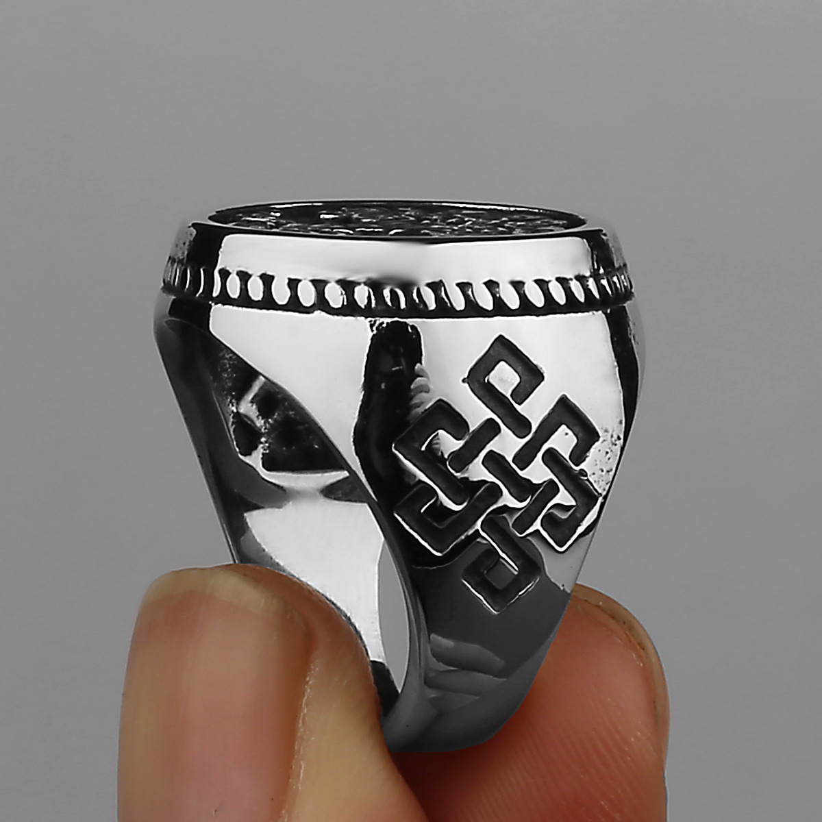 Open Titanium Steel Ring Men's Hand Ornaments