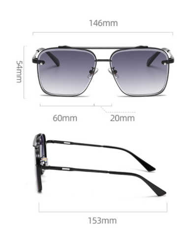 Title 1, Fashionable Simple Double Beam Trimming Sunglasses